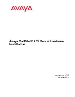 Предварительный просмотр 1 страницы Avaya CallPilot 703t Hardware Installation