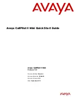 Предварительный просмотр 1 страницы Avaya CallPilot Mini Quick Start Manual