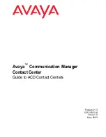 Avaya Communication Manager Contact Center Manual предпросмотр