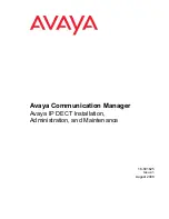 Avaya Communication Manager IP DECT Installation, Administration And Maintenance Manual preview