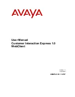 Avaya Customer Interaction Express 1.0 WebClient User Manual preview