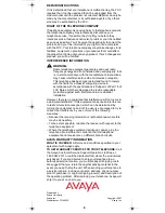 Предварительный просмотр 8 страницы Avaya Definity 6211 Quick Reference