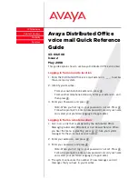 Avaya Distributed Office Voice Mail Quick Reference Manual preview