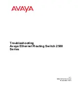 Предварительный просмотр 1 страницы Avaya ERS 2500 Troubleshooting Manual