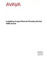 Предварительный просмотр 1 страницы Avaya ERS 4826GTS Installing Manual