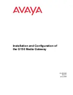 Avaya G150 Installation And Configuration Manual preview