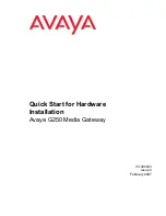 Avaya G250 Series Quick Start For Hardware Installation preview