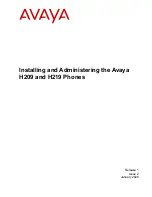 Предварительный просмотр 1 страницы Avaya H209 Manual