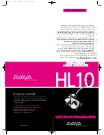 Предварительный просмотр 1 страницы Avaya HL10 Quick Start & Information Manual