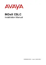 Avaya INDeX CSLC Installation Manual предпросмотр