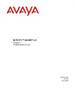 Preview for 1 page of Avaya INTUITY AUDIX LX Getting Started Manual