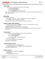 Preview for 1 page of Avaya IP Office 1416 Quick Reference