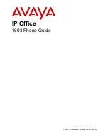 Предварительный просмотр 1 страницы Avaya IP Office 1603 Phone Manual