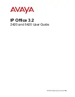 Предварительный просмотр 1 страницы Avaya IP OFFICE 3.2 2420 User Manual