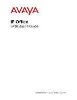 Предварительный просмотр 1 страницы Avaya IP Office 5410 User Manual