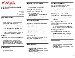 Предварительный просмотр 1 страницы Avaya IP Office Basic Edition 9500 Series Quick Reference