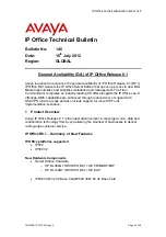 Предварительный просмотр 3 страницы Avaya IP Office HP DL120G7 Technical Bulletin