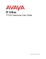 Предварительный просмотр 1 страницы Avaya IP Office T7100 User Manual