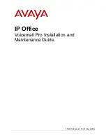 Avaya IP Office Voicemail Pro Installation And Maintenance Manual предпросмотр