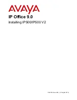 Предварительный просмотр 1 страницы Avaya IP500 Installation Manual