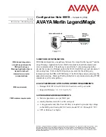 Предварительный просмотр 1 страницы Avaya Magix Configuration Note