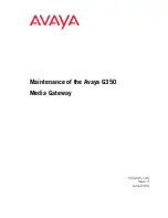 Avaya Media Gateway G350 Maintenance Manual предпросмотр