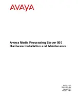 Предварительный просмотр 1 страницы Avaya Media Processing Server 500 Hardware Installation And Maintenance