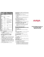 Предварительный просмотр 2 страницы Avaya Norstar Mode M7100 Reference Manual