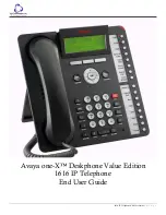 Avaya one-X 1616 End User Manual preview