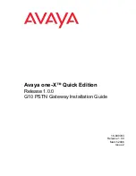 Preview for 1 page of Avaya one-X G10 PSTN Installation Manual