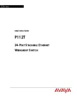 Предварительный просмотр 1 страницы Avaya P112T Installation Manual