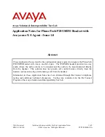 Avaya PhoneTech P20USBM Application Notes предпросмотр