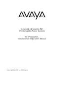 Avaya PW5115 1000 RM Site Preparation, Installation And Operator'S Manual preview