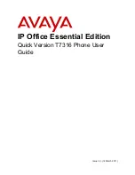 Avaya T7316 User Manual предпросмотр