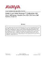 Avaya Unified Messenger Manual preview