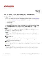 Avaya VSP 4000GSX Series Installation Job Aid предпросмотр