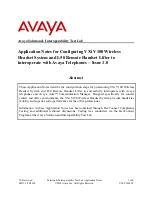 Avaya VXi V100 Application Notes preview