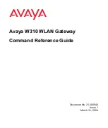 Avaya W310 Command Reference Manual preview