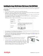 Предварительный просмотр 1 страницы Avaya WAP9112 Installing