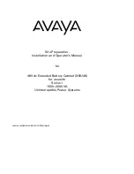 Preview for 1 page of Avaya XBU48 Installation And Operator'S Manual