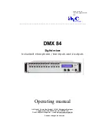 AVE DMX 84 Operating Manual предпросмотр