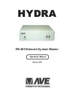 Предварительный просмотр 1 страницы AVE HYDRA RS-485 Operation Manual