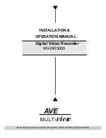 AVE MVDR5000 Installation & Operation Manual preview