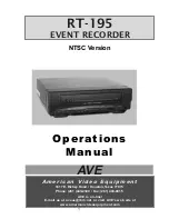 AVE RT-195- G Operatin Manual preview