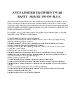 Preview for 32 page of AVE RT-195-SW Operation Manual