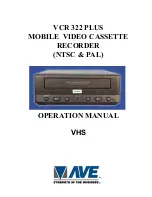 AVE VCR 322 PLUS Operation Manual preview