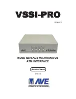 AVE Video Serial Synchronous ATM Interface VSSI-PRO Operation Manual предпросмотр