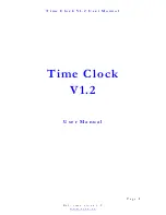 Avea Time Clock V1.2 User Manual предпросмотр