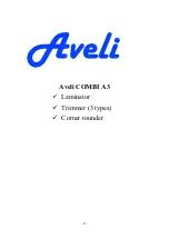 Aveli COMBI A3 Manual preview