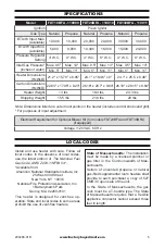 Preview for 5 page of Avenger 110009 Owner'S Operation And Installation Manual